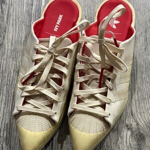IVY PARK Cream Lace-Up Sneakers with Red Insole Accents